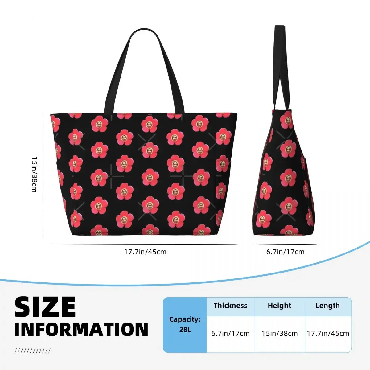 Jhope Chuseok Flower Beach Travel Bag, Tote  Retro Adult Gifts Shoulder  Multi-Style Pattern