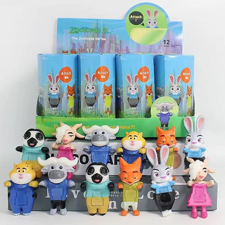 الأصلي Zootopia صندوق أعمى لطيف نيك جودي عمل الشكل البلاستيكية دمية صندوق غامض شخصيات كرتونية الكرتون جمع لعبة مجسمة