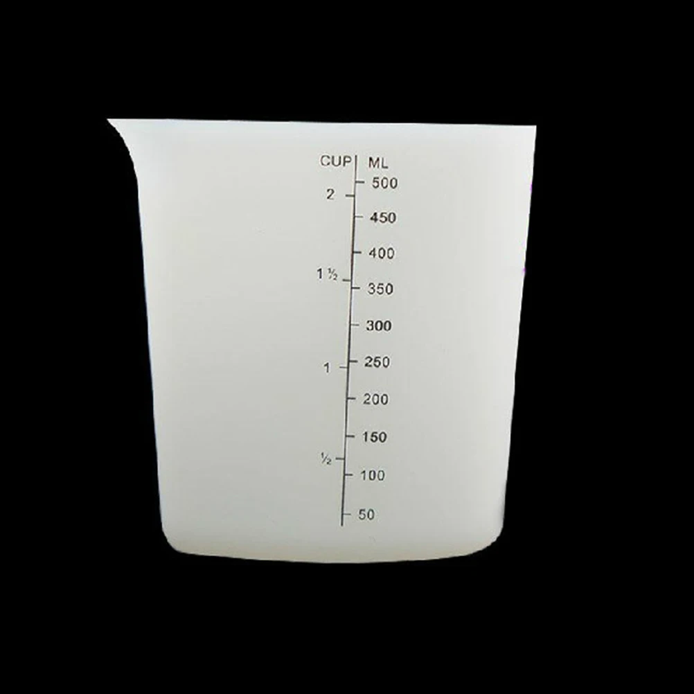 

500Ml Heart-Shaped Thickened Silica Gel Measuring Cup For Baking Cooking Cocktail Mixing Silicone Diy Tool Kitchen