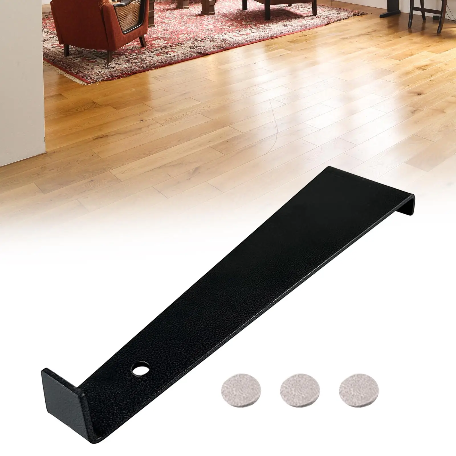 

Floor Mount Tie Rod Durable Metal with Soft Pads Professional Flooring Pull Bar Repair Tool Lamination Set for Hardwood Flooring