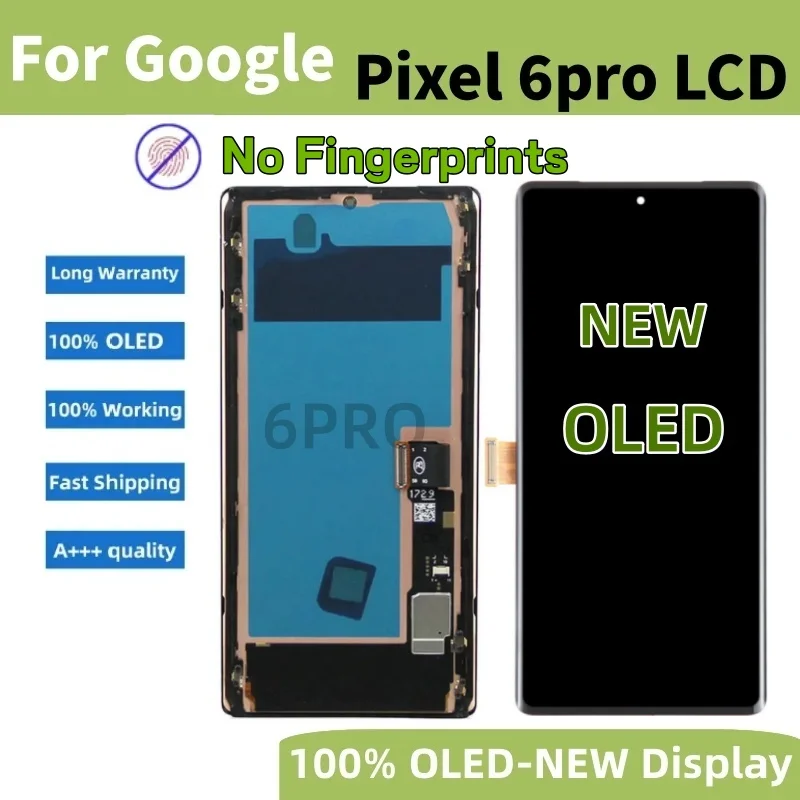 NEW OLED For Google Pixel 6 Pro LCD Display, G8VOU For Google Pixel 6 LCD GB7N6, G9S9B16 Touch Screen Digitizer Assembly