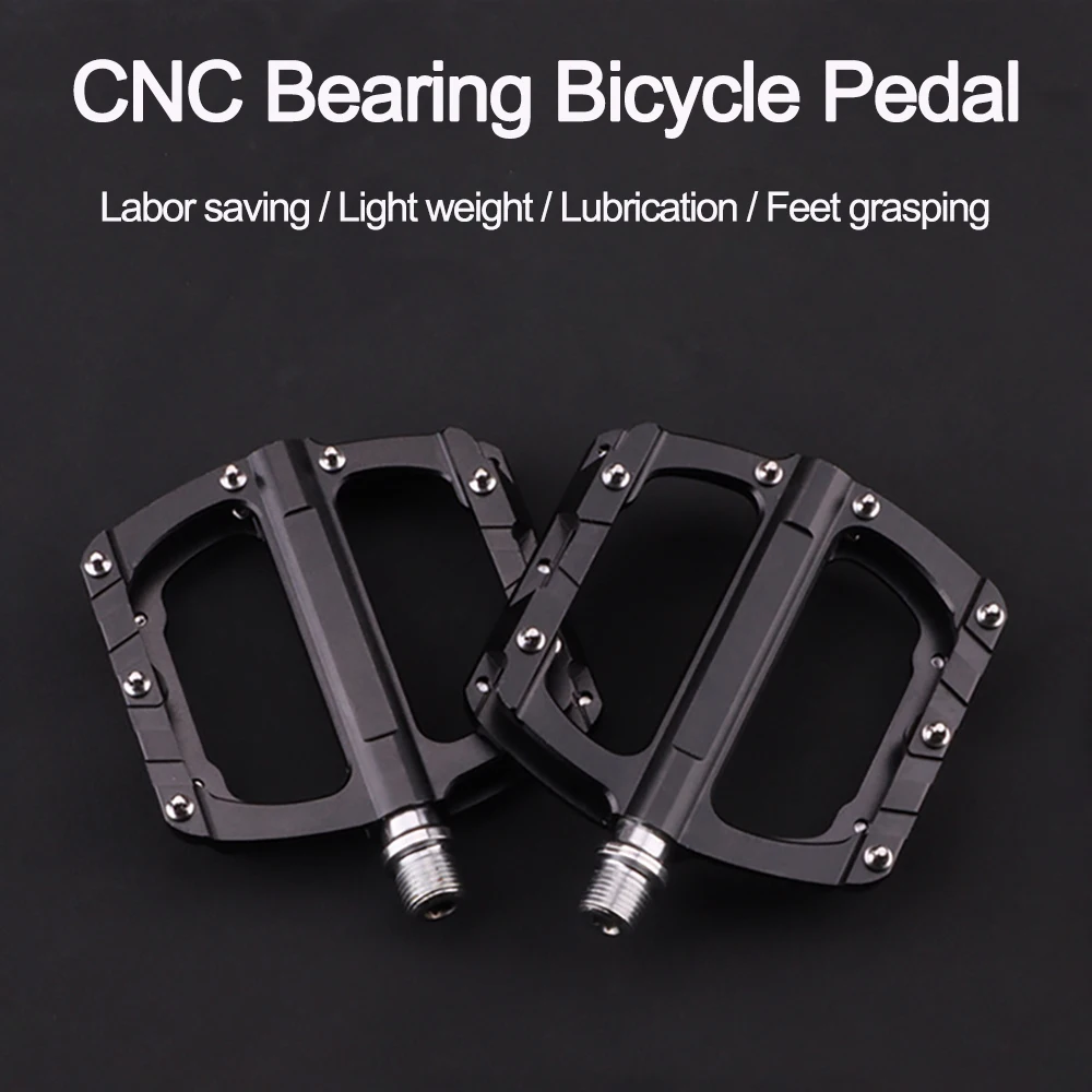 

MTB Pedals Mountain Bicycle Aluminum Pedal 9/16'' DU Sealed Bearings Ultralight Anti-slip CNC BMX Road Bike Pedal Accessories