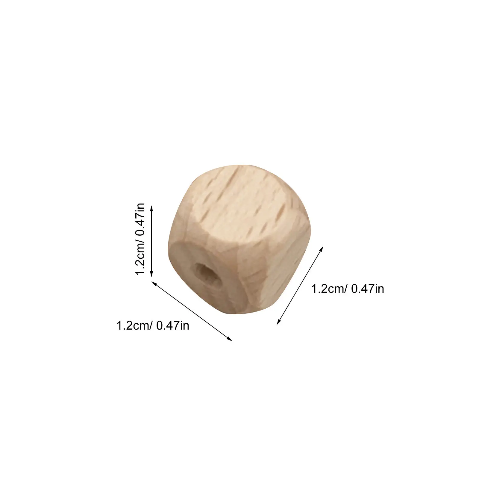 50Pcs Beech Wood Bracelet Parts Natural Wood Square Beads 12x12mm DIY Jewelry Beads Kits Handmade Crafts Accessories
