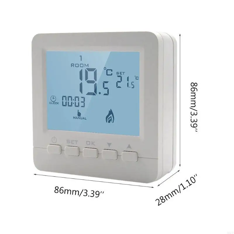 Termostato digital M6CF con controlador temperatura programable pantalla LCD
