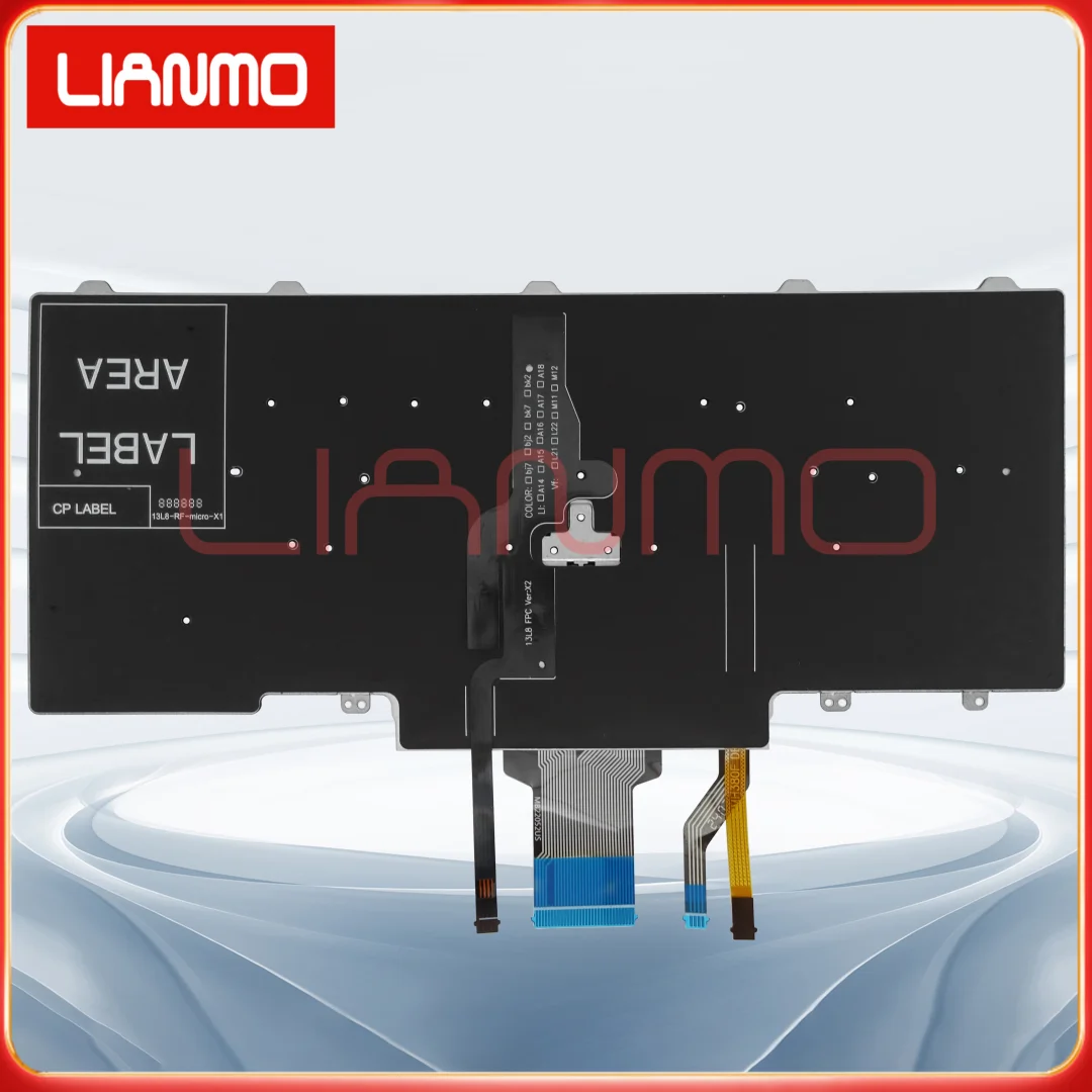 German/French/Spanish/Czechoslovak Layout for DELL Latitude  E5450 E5470 E7470 E7450 3340 7480 7490 5480 5490 Backlight Keyboard view 6
