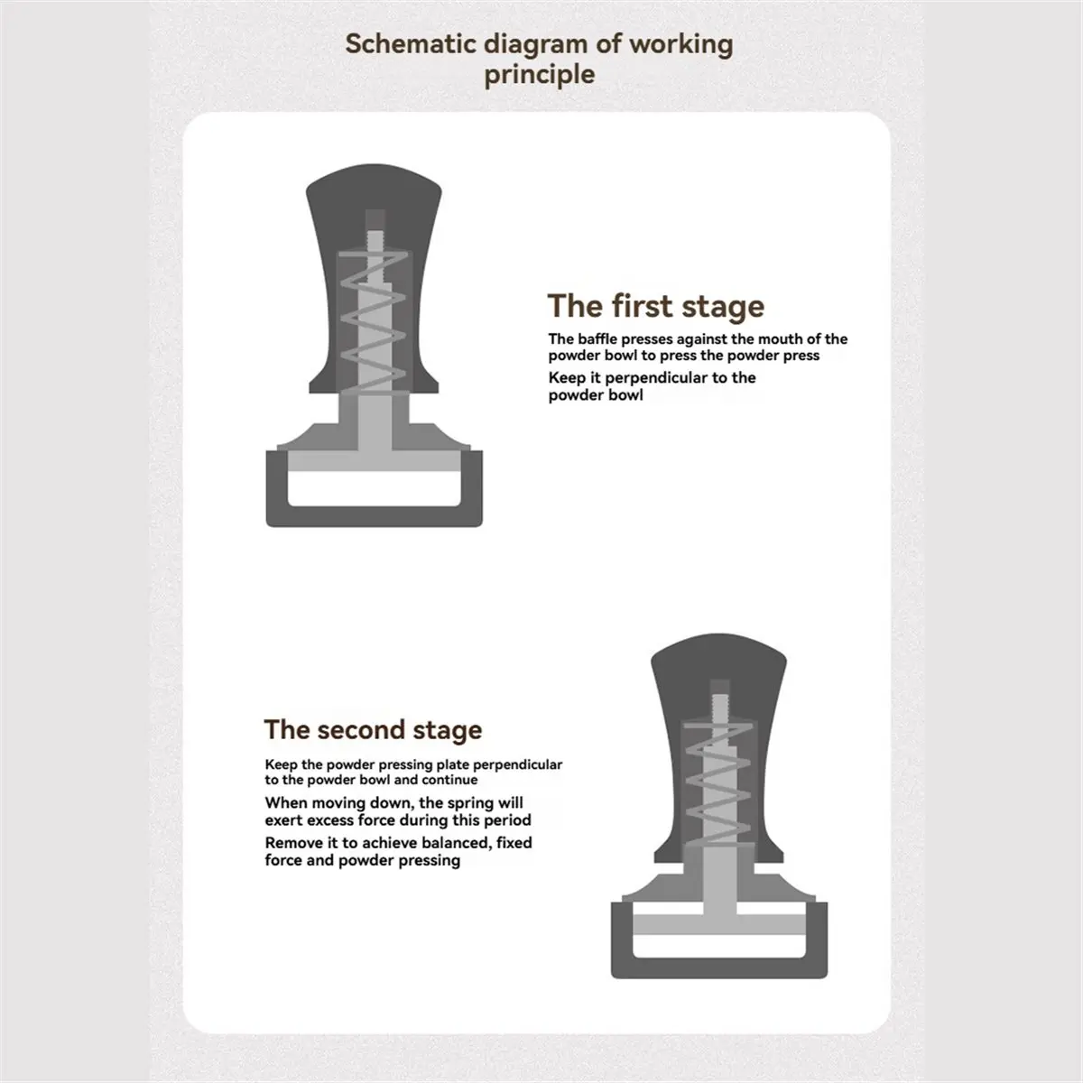 A10R Coffee Tamper Wooden Handle Coffee Tool Stainless Steel Base Pressure Hammer Coffee Brewing 58mm