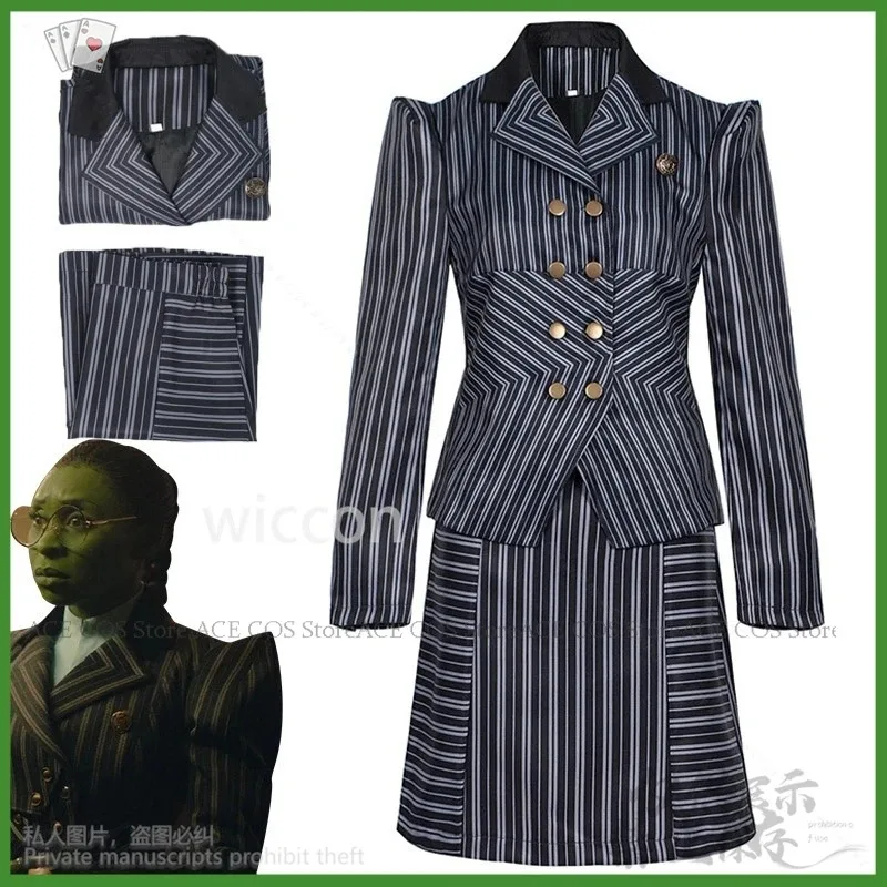 أزياء تنكرية لفيلم Wicked Elphaba لعام 2024 للنساء والفتيات والرجال ملابس أنيمي للبالغين أزياء الهالوين وعيد الميلاد مخصصة Cosc;3.k'6;d.a;