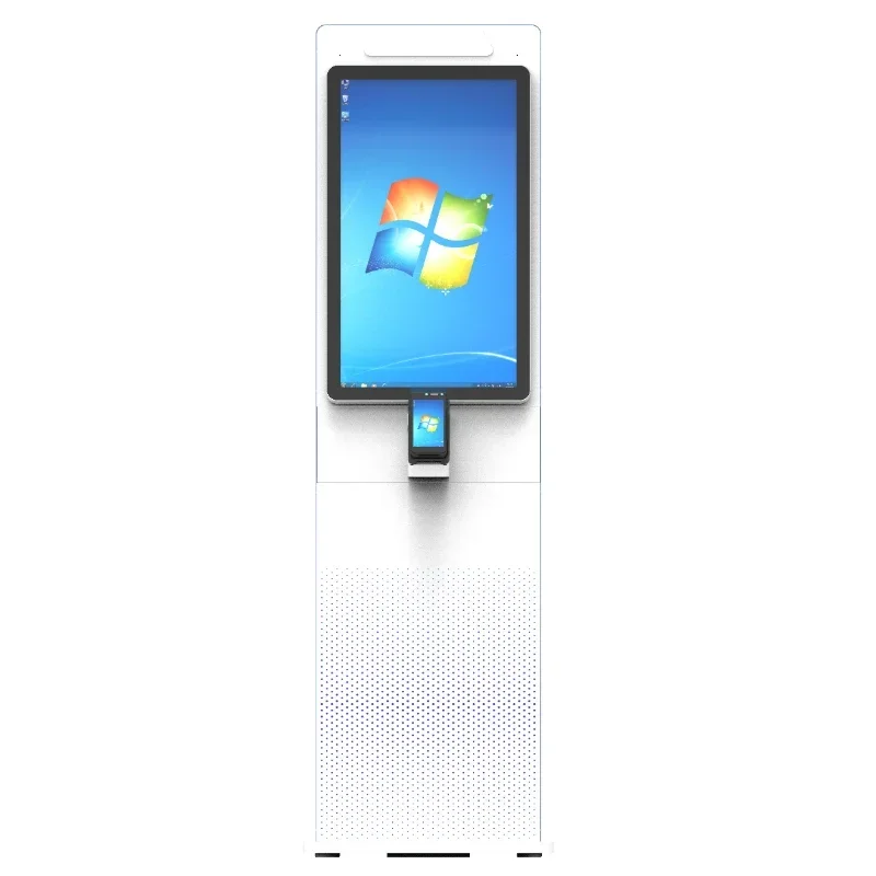 Payment Kiosks Manufacturer 32" Curved Touch Cashless  Self-Checkout Retail Kiosk with EFT POS Ticket Machine Kiosk