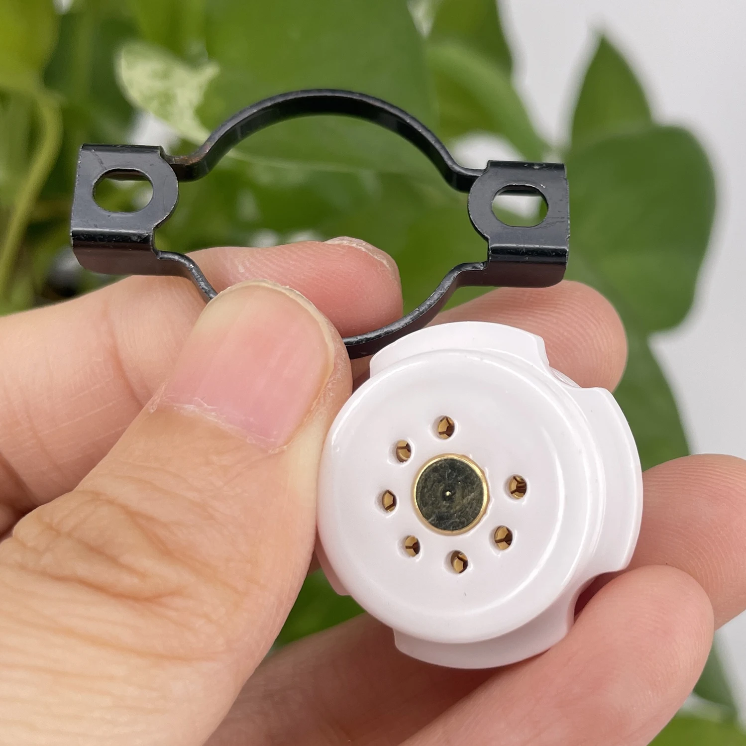 EIZZ Ceramica PTFE 7PIN Tubo Presa Valvola Base Placcato Oro Per 6Z4 6X4 EF95 6AQ5 6AU6 6J1 6J4 6J5 6H2 EC92 Tubo Amplificatore Audio