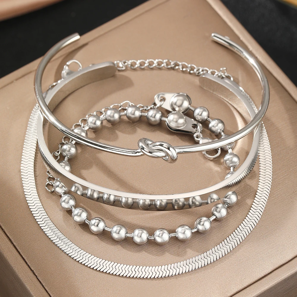 Stainless Steel Jewelry Set New Multi Style Bracelet Jewelry Set For Women Jewelry High Quality Openings Adjustable Party Gifts