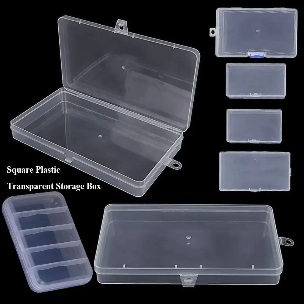 

Горячая квадратная коробка для хранения, пластиковый прозрачный чехол для мелких предметов, контейнер для ювелирных изделий, бусин, держатель для электроинструментов