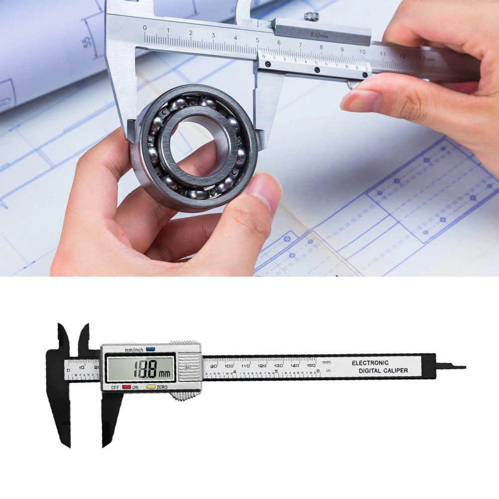 Caliber Measurement Ruler Lightweight Digital Gauge Caliper 4 Measuring Functions Mm/inch Units for Woodworkers Mechanic