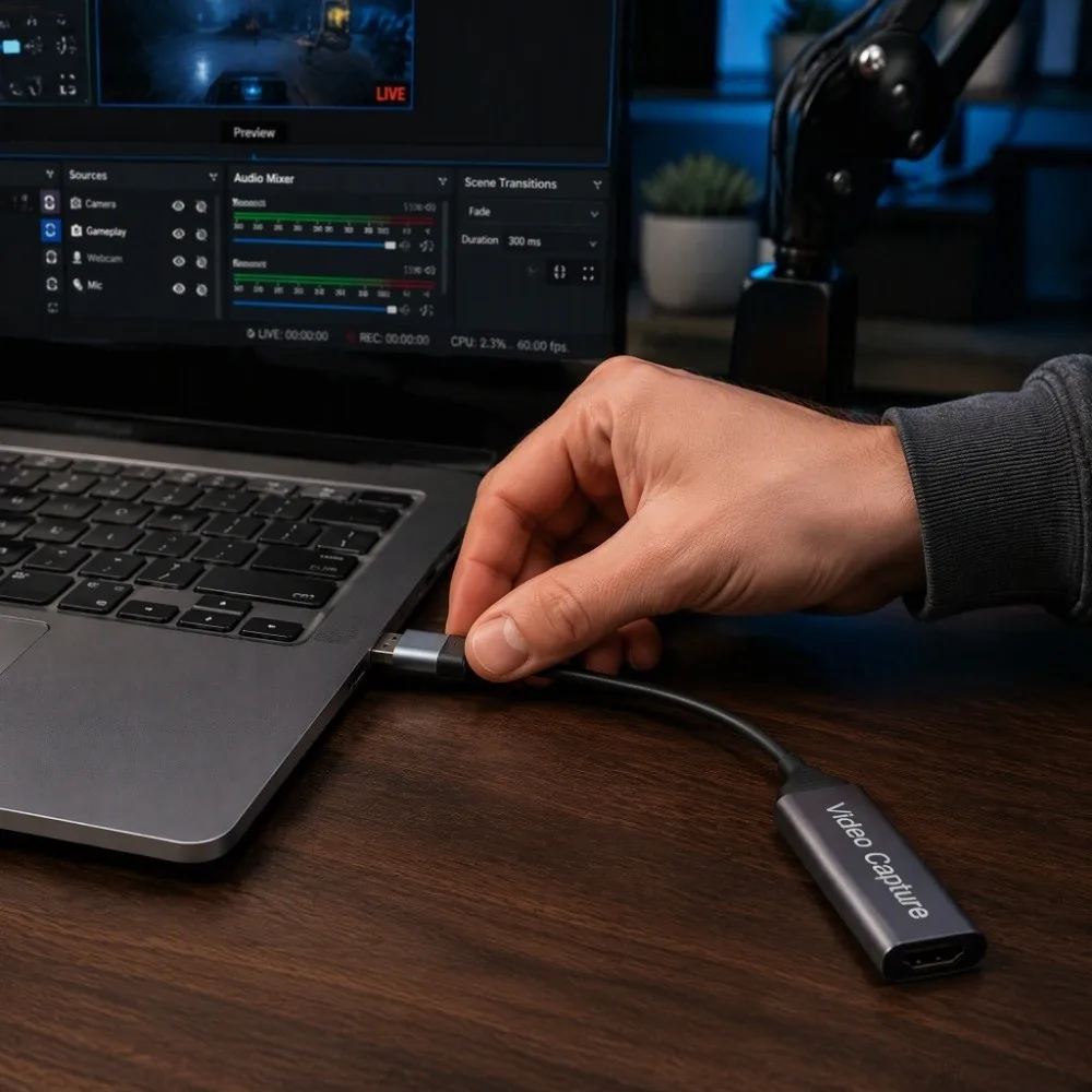 Compact 4K 30FPS Video Capture Card 1080P 60FPS USB Type Game Capture Device HD to USB Adapter Recording