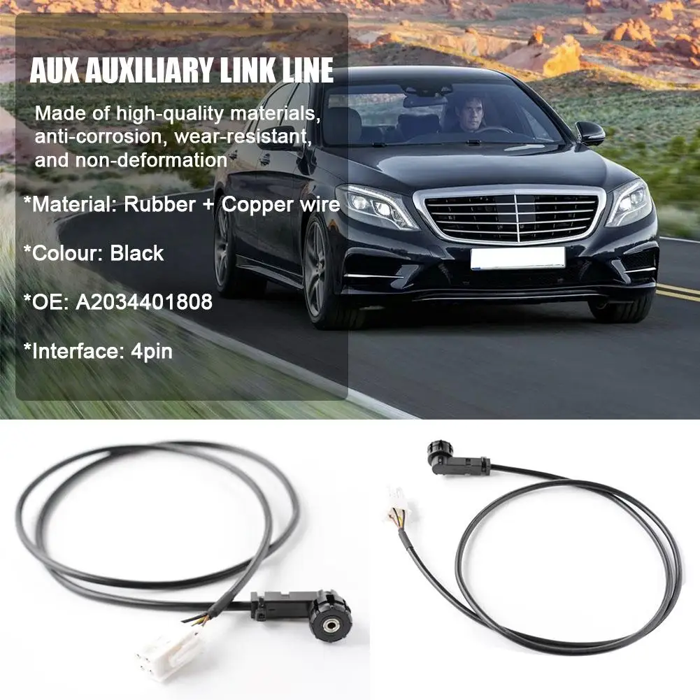 Aux Auxiliary Cable For Mercedes For Benz C Class W203 2000-2007 Anti-corrosion Aux Auxiliary Link Line A2034401808 V9l5