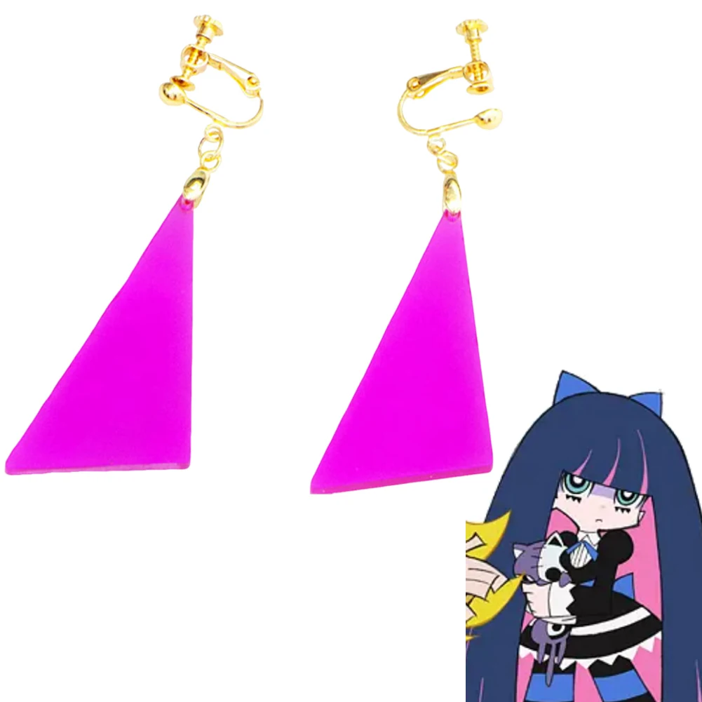 

Fancy Dress Stocking Anarchy Earrings Pendant For Women Girls Anime Panty And Stocking Cosplay Costume Accessories Woman Props