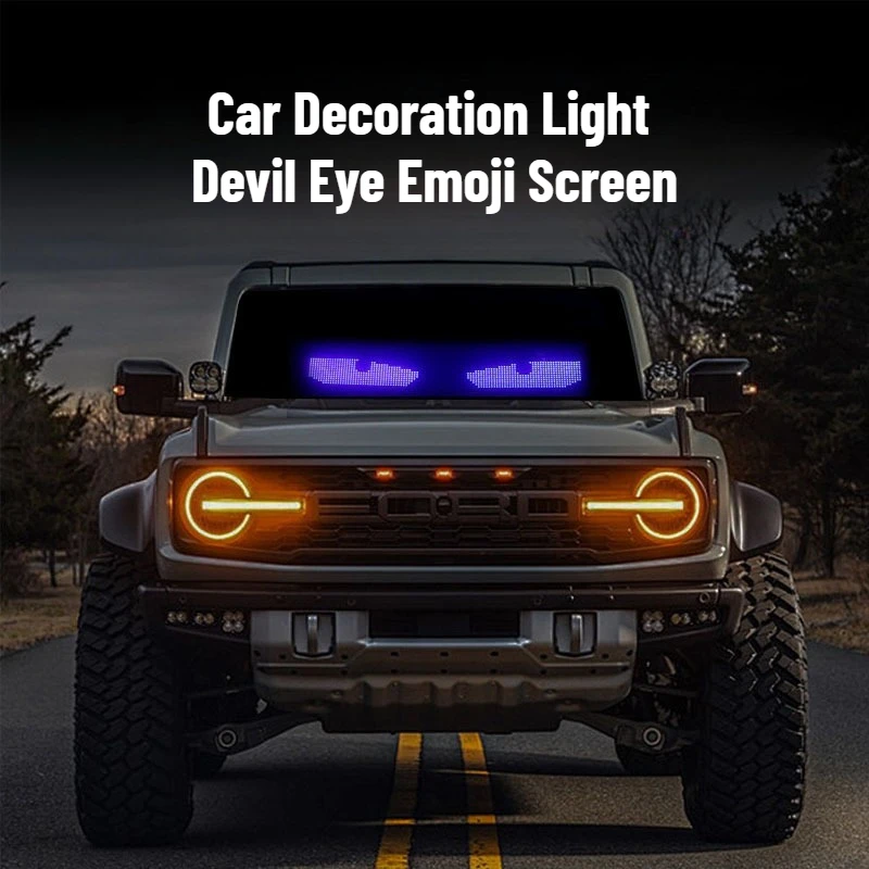 1 زوج 30 سنتيمتر USB بالطاقة سيارة الديكور ضوء حيوية الشيطان العين شاشة ديناميكية LED أضواء الغلاف الجوي للشاحنات سيارات زجاج السيارات