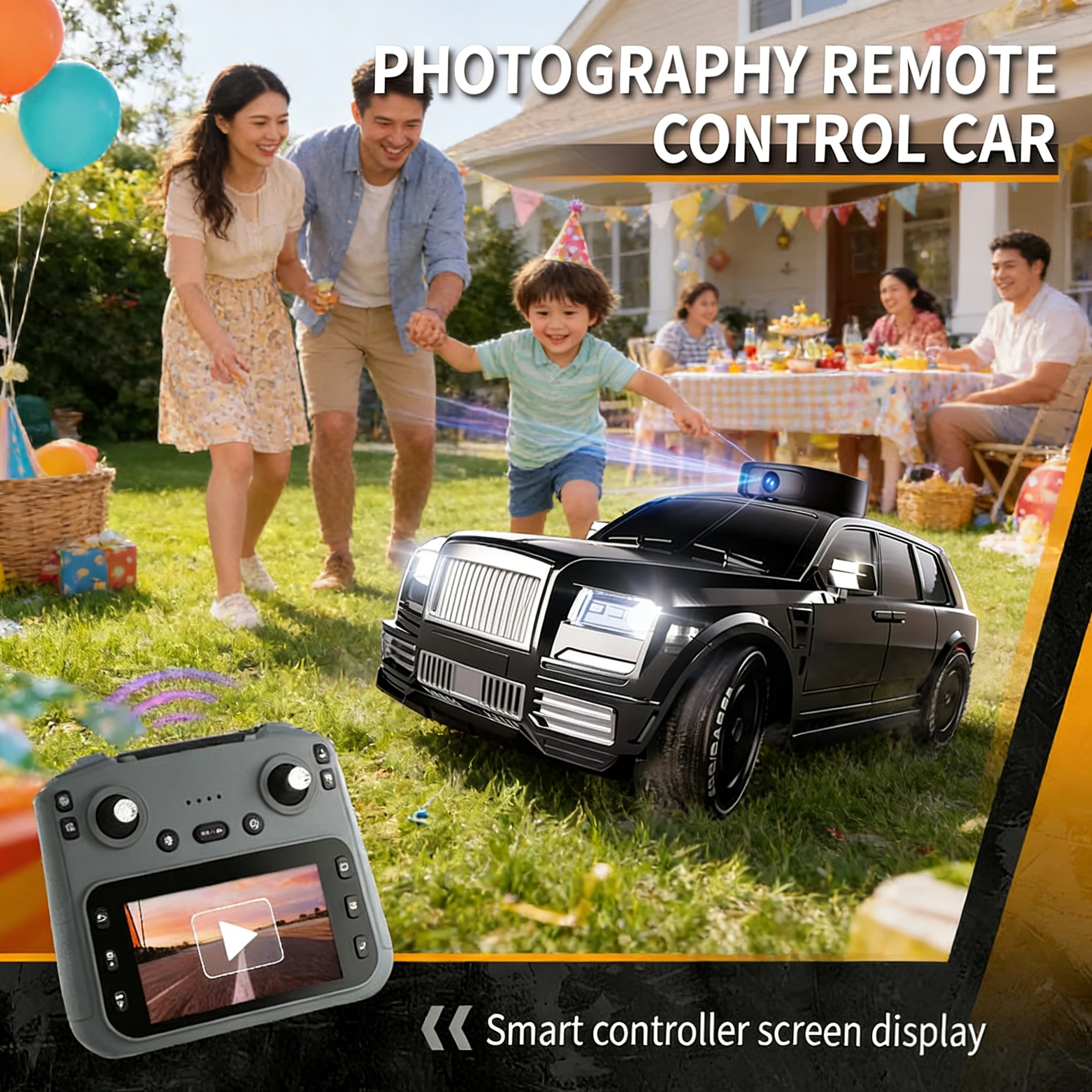 c Car with Camera Lcd Remote Fpv Real Time Transmission High Speed 2.4g Remote Control Car Voice Chat Toys For Kids Adults
