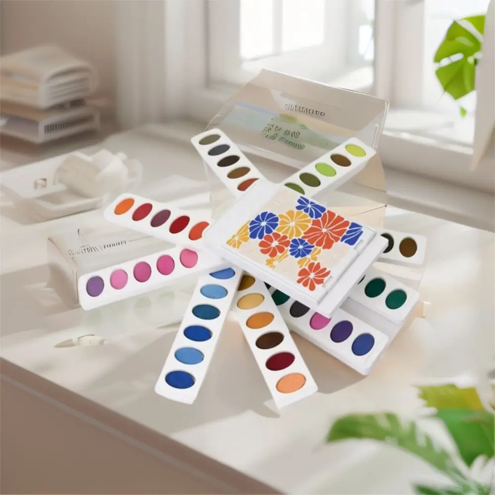 

Пластиковый набор для акварельной живописи, моющийся, портативный, многоцветный, расширяемый, экологичный, для масляной живописи, для школьных проектов