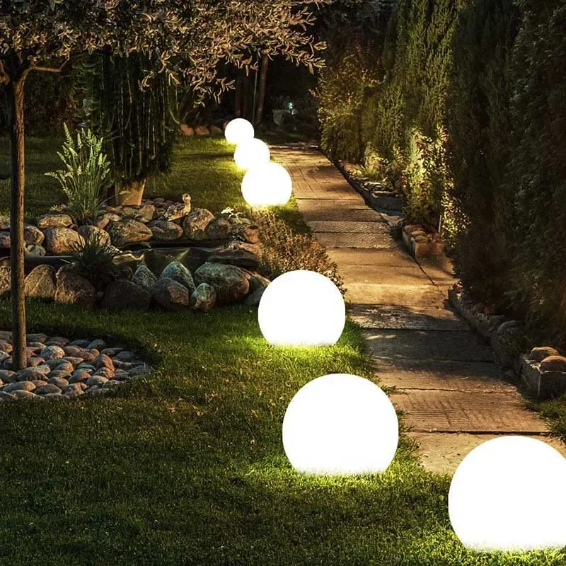 Luces de jardín para exteriores, bola LED impermeable, lámpara flotante para boda, bar, piscina, césped, fiesta, paisaje, luz de jardín, jardín