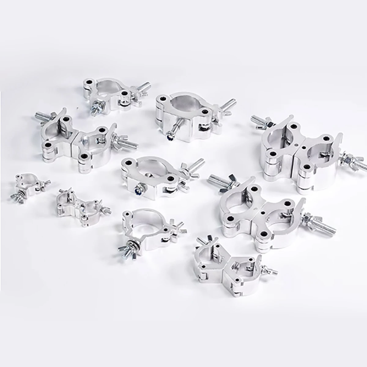 Clip di fissaggio a croce in lega di alluminio, impalcatura, fibbia di bloccaggio universale, fibbia per mensola rotante per tubo in acciaio