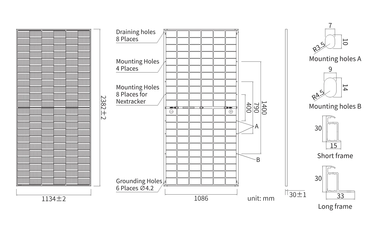 Low MOQ JA Solar Panel Double Glass PV Modules 600W 132 Cell Bifacial N-type  Longi Jinko Trina