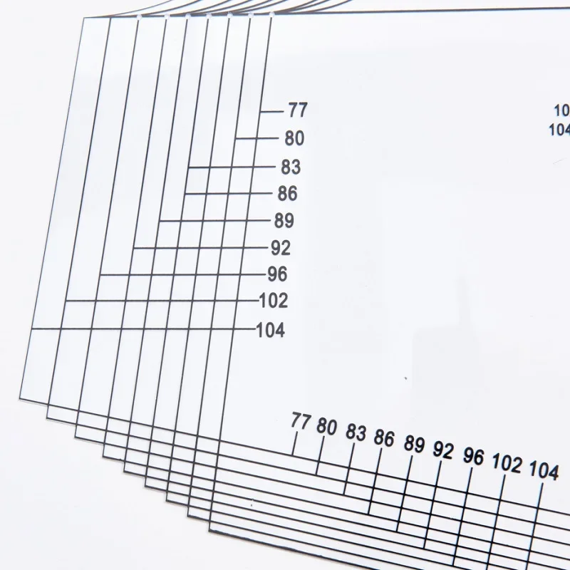 Reusable Plastic Pattern Ruler with Adjustable Sizes (77-104cm Bust) - Nine Sizes in One, Ideal for Sewing Women\'s Garments