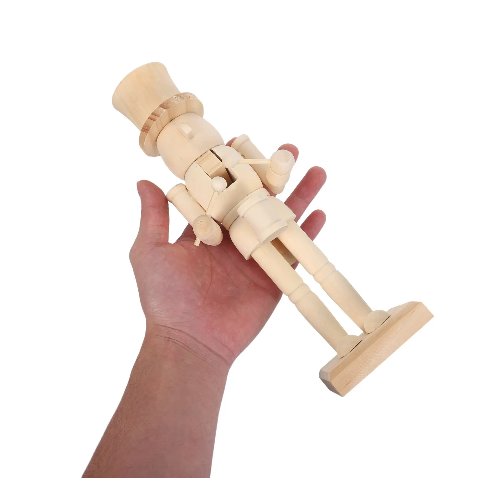 

Wooden Nutcracker Craft 9.82'' Unpainted Figurines To Paint Diy Christmas Decoration Ornaments For Family Activities Wood