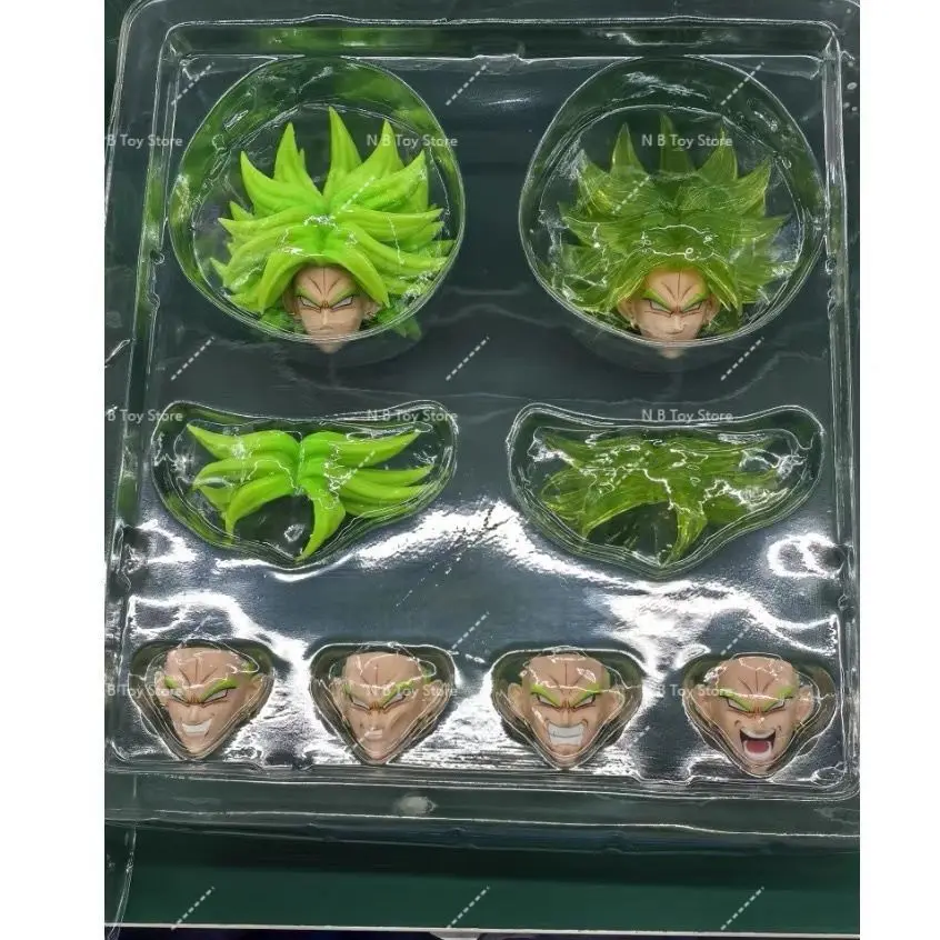 In Stock MP Model 03A 03B Dragon Ball Z SHF SSJ Broly Heads Kit Accessories Headsculpt Anime Action Figures Toys PVC Gift Models