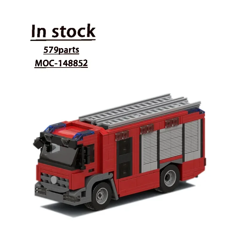 

MOC-148852 Красный новый маленький городской пожарный грузовик, модель строительного блока 579, детали MOC, креативные строительные блоки для мальчиков и детей на день рождения, игрушка в подарок