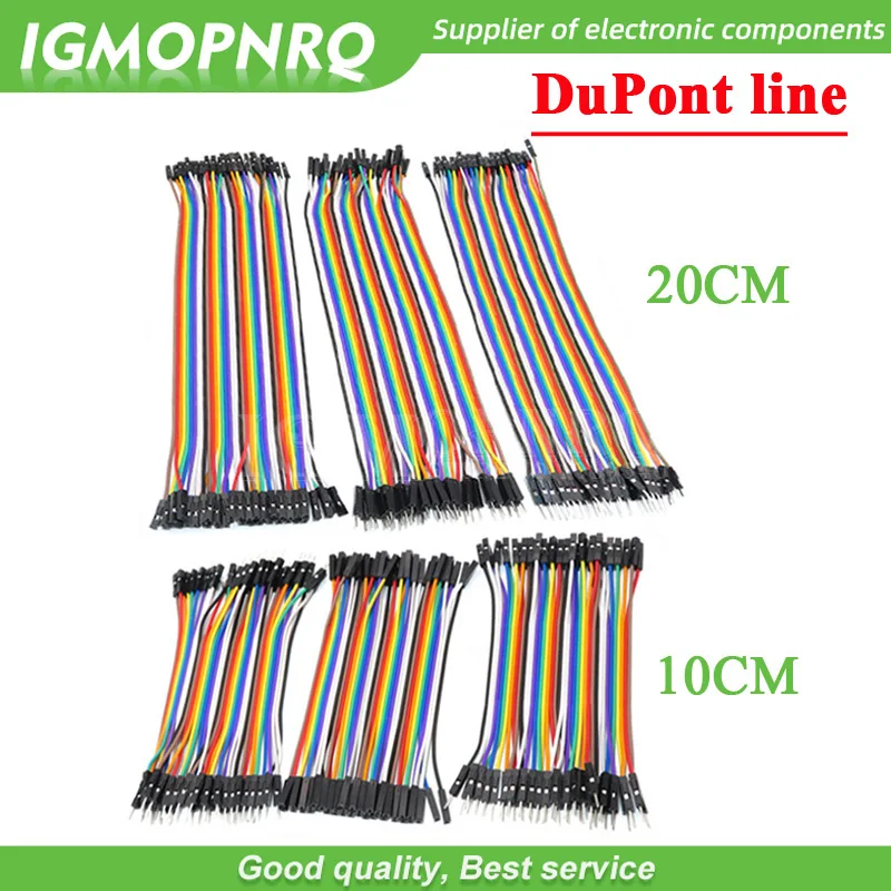 120pcs 10cm 20cm Dupont line male to male + male to female and female to female jumper wire Dupont cable for Arduino diy kit
