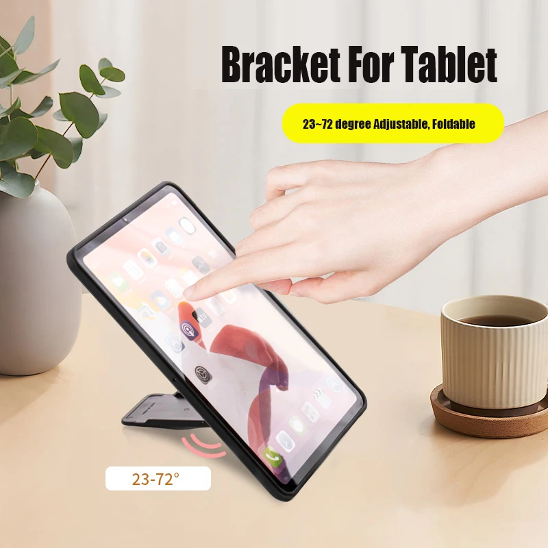 Universal Tablet Stand Foldable Height Adjustable Back Sticky Tablet Bracket for Ipad Desktop E-Reader Bracket Tablet Holder