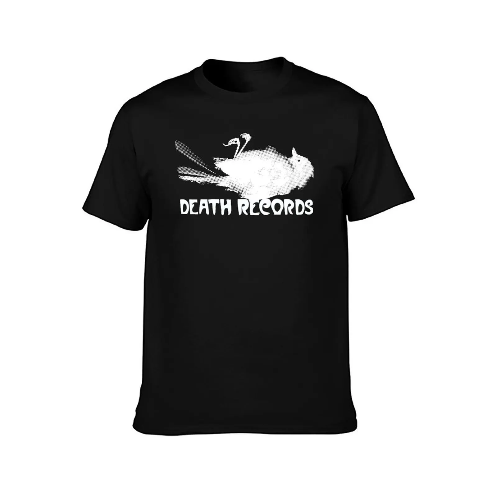 Death Records Label Classic T-Shirt Plus Size Solid Color T-Shirt