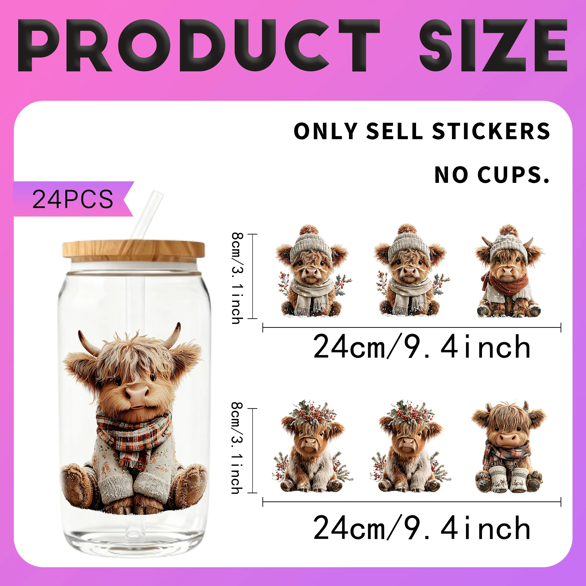 Conjunto de 24 Adesivos UV DTF - Rdta Tank Glass avaliação e preço