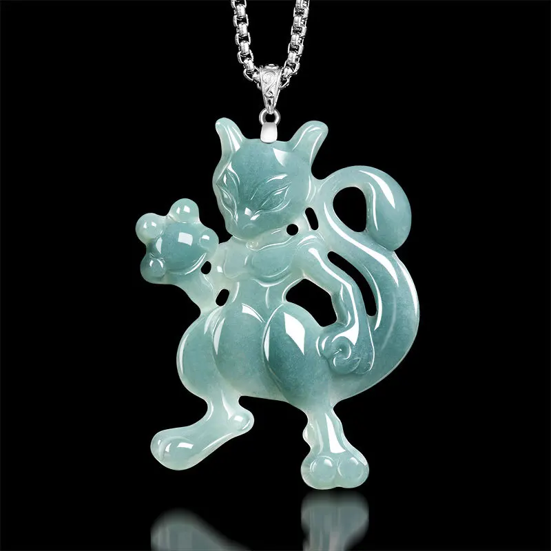 

Натуральный нефритовый кулон класса А «Голубая вода» Super Dream, дизайн «Ледяное семя», с покрытием S925, милый уникальный мультяшный дизайн, мужские и женские украшения