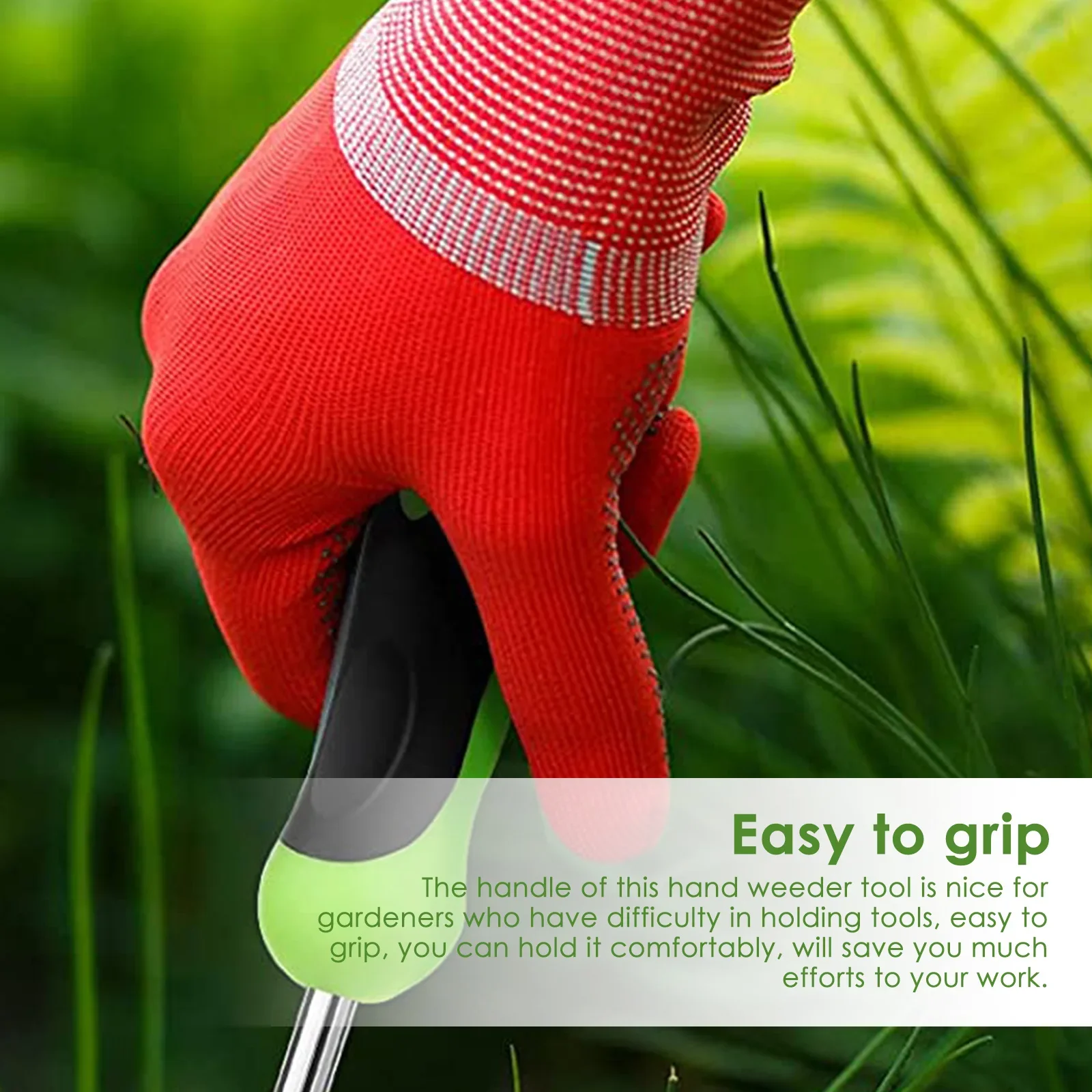 Gardening Weeding Tool with Ergonomic Handle, Stainless Steel, Garden Lawn, Farmland Transplant, Plant Tool