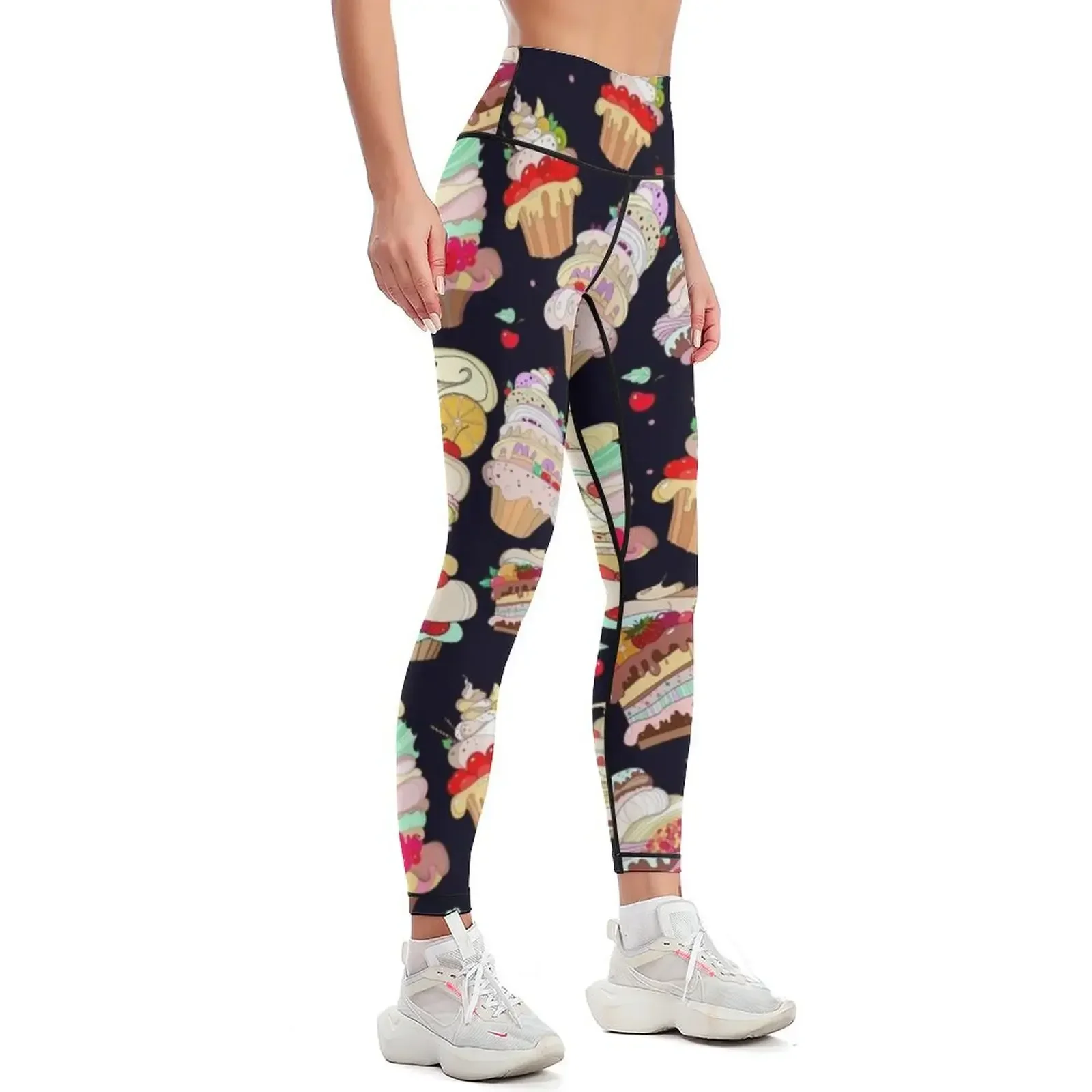 Pattern with the fantastic cakes Leggings leggins push up woman sport legging Women's sports Women's fitness Womens Leggings