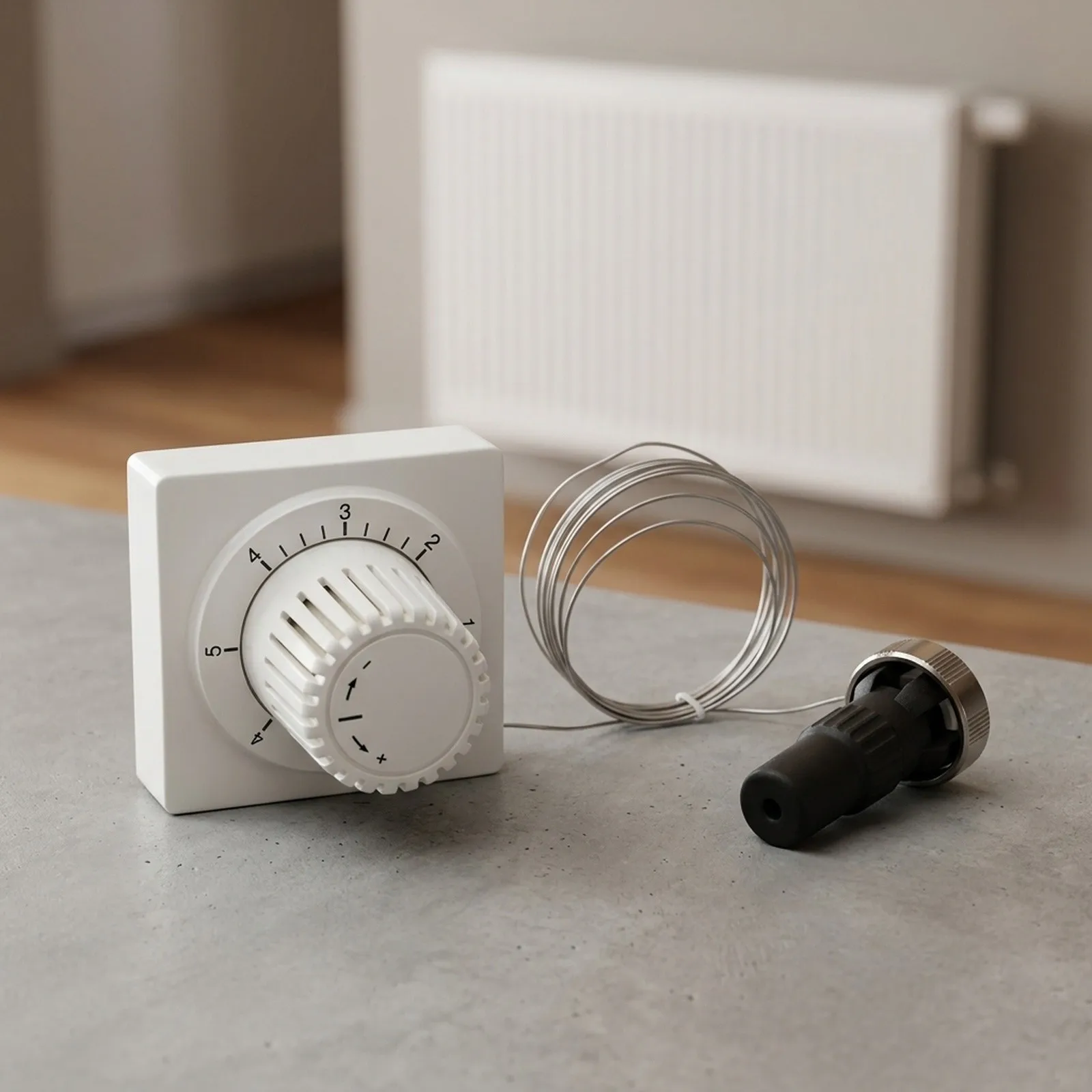 Flexible Capillary Tube Thermostat Radiator Valves Radiator Adapter Thermostat Head Capillary Tube Locking Function