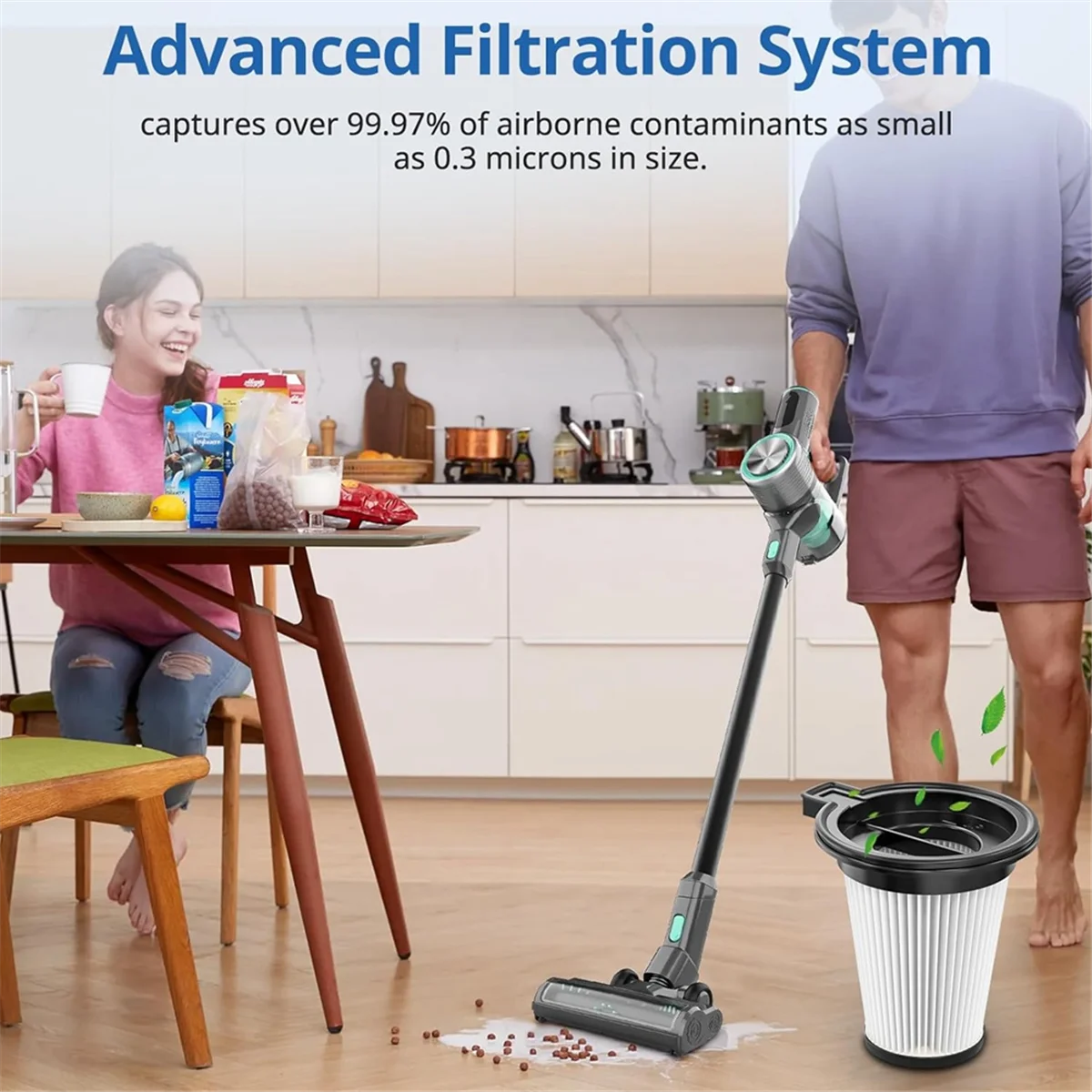 Paquete de 4 filtros de repuesto A20M para aspiradora inalámbrica, piezas de accesorios de filtro HEPA extraíbles y lavables