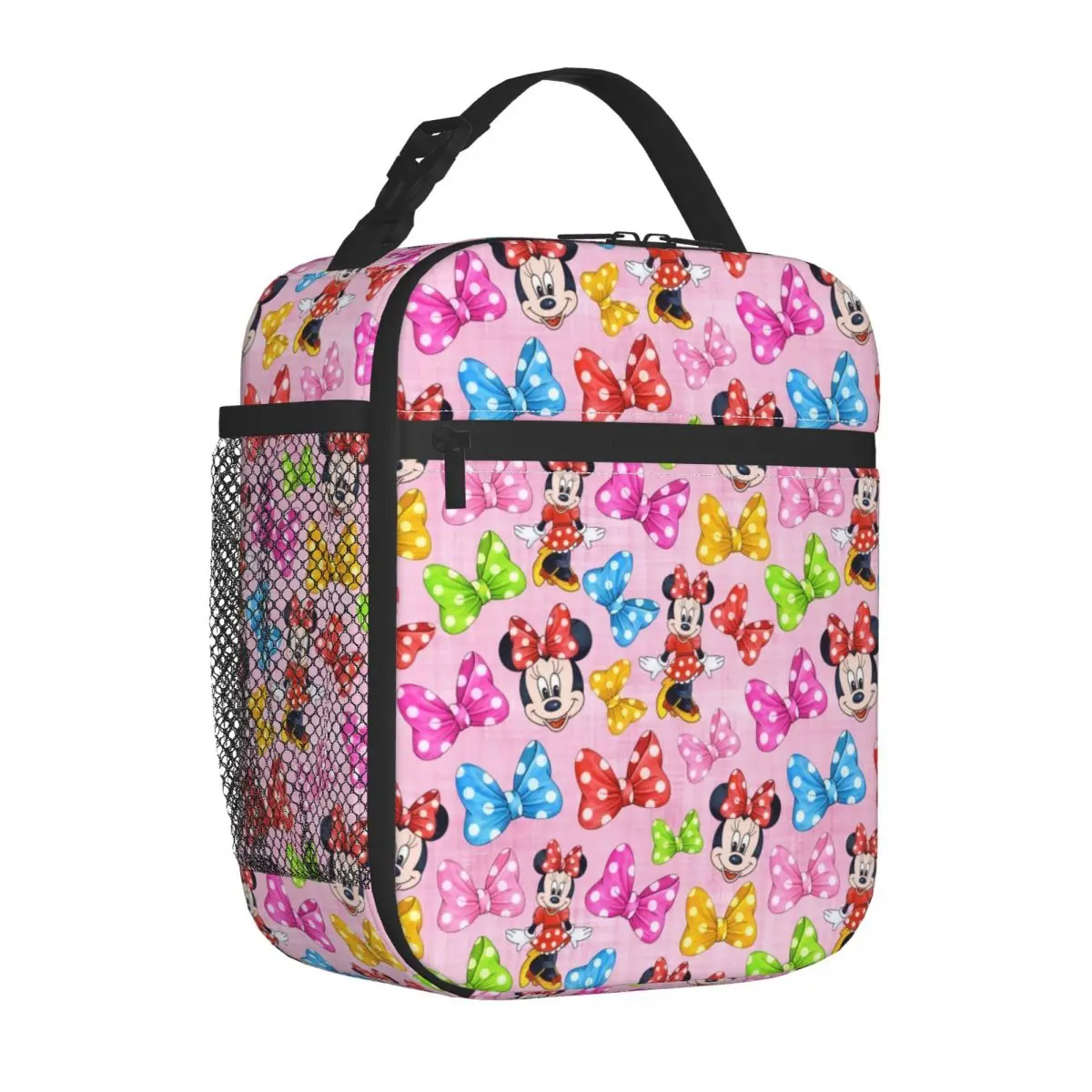 Custom Mickey Mouse Insulated Lunch Bags for Outdoor Picnic Food Leakproof Thermal Cooler Lunch Box Women Kids