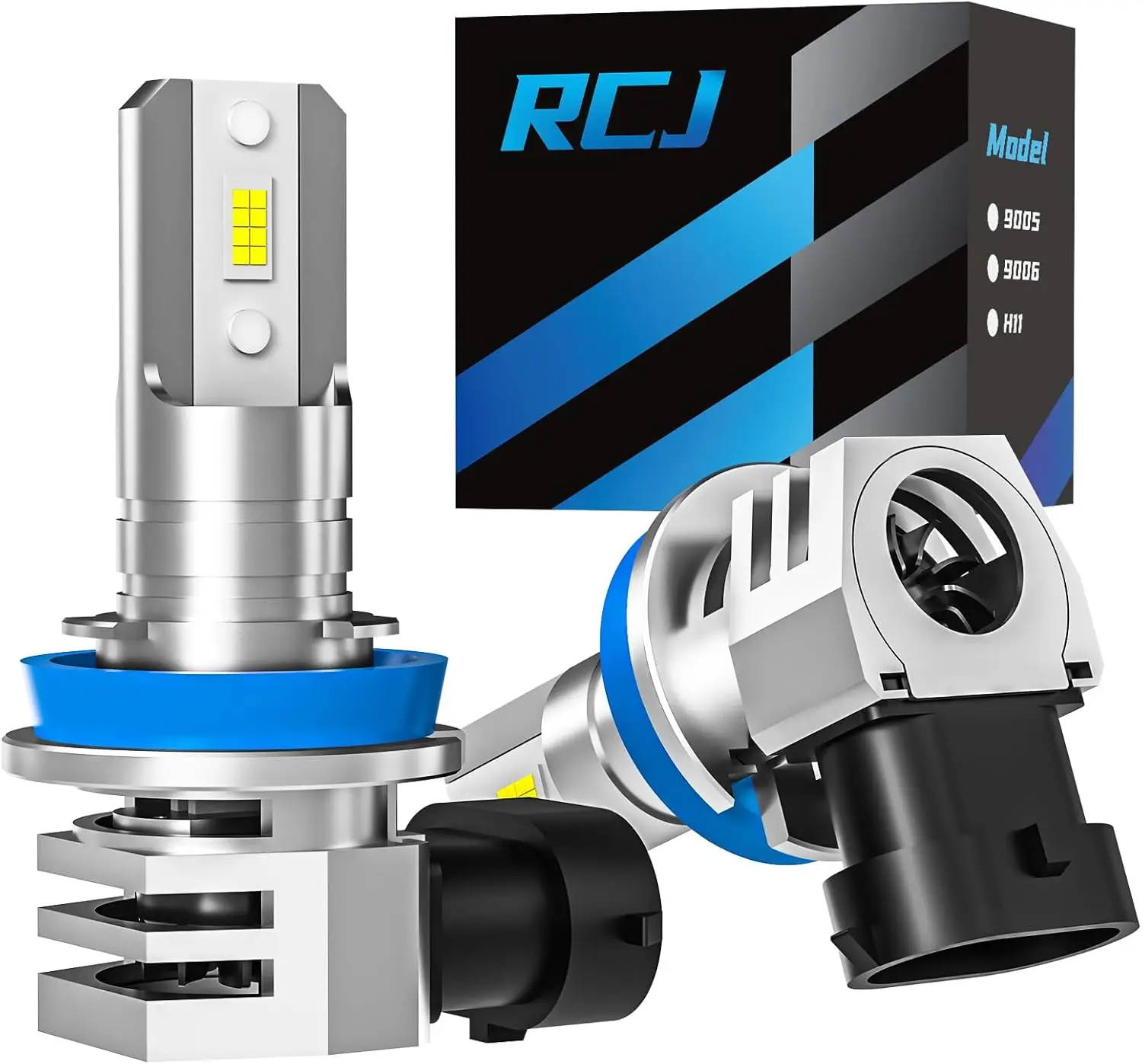 

H11 Bulbs, H8/H9/H16 Fog Light 6000K Cool White with Cooling Fan, Plug-N-Play, Pack of 2