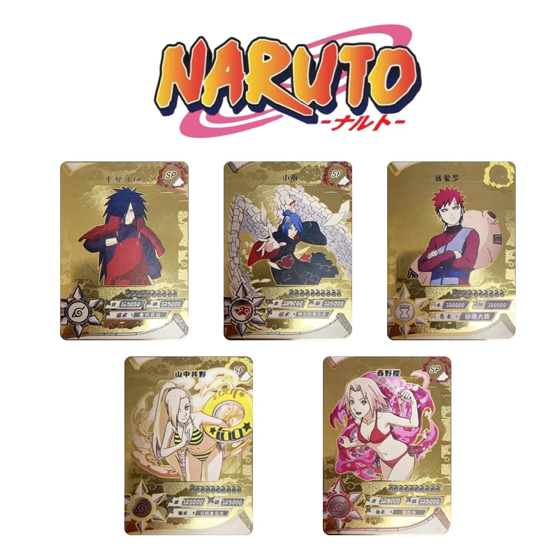 1pcs/set Naruto Yamanaka Ino Anime characters Homemade Christmas gift Board game card Metal Bronzing collection card Kids toys