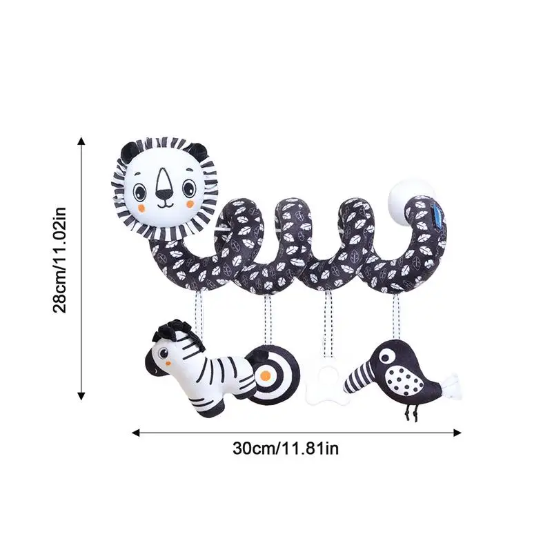 Zabawki do fotelików samochodowych Wiszące grzechotki do łóżeczka dziecięcego Zabawki do łóżeczka Spirala Zabawka do wózka Wiszące lalki Zabawka do wczesnego rozwoju dla dziecka 0-12M