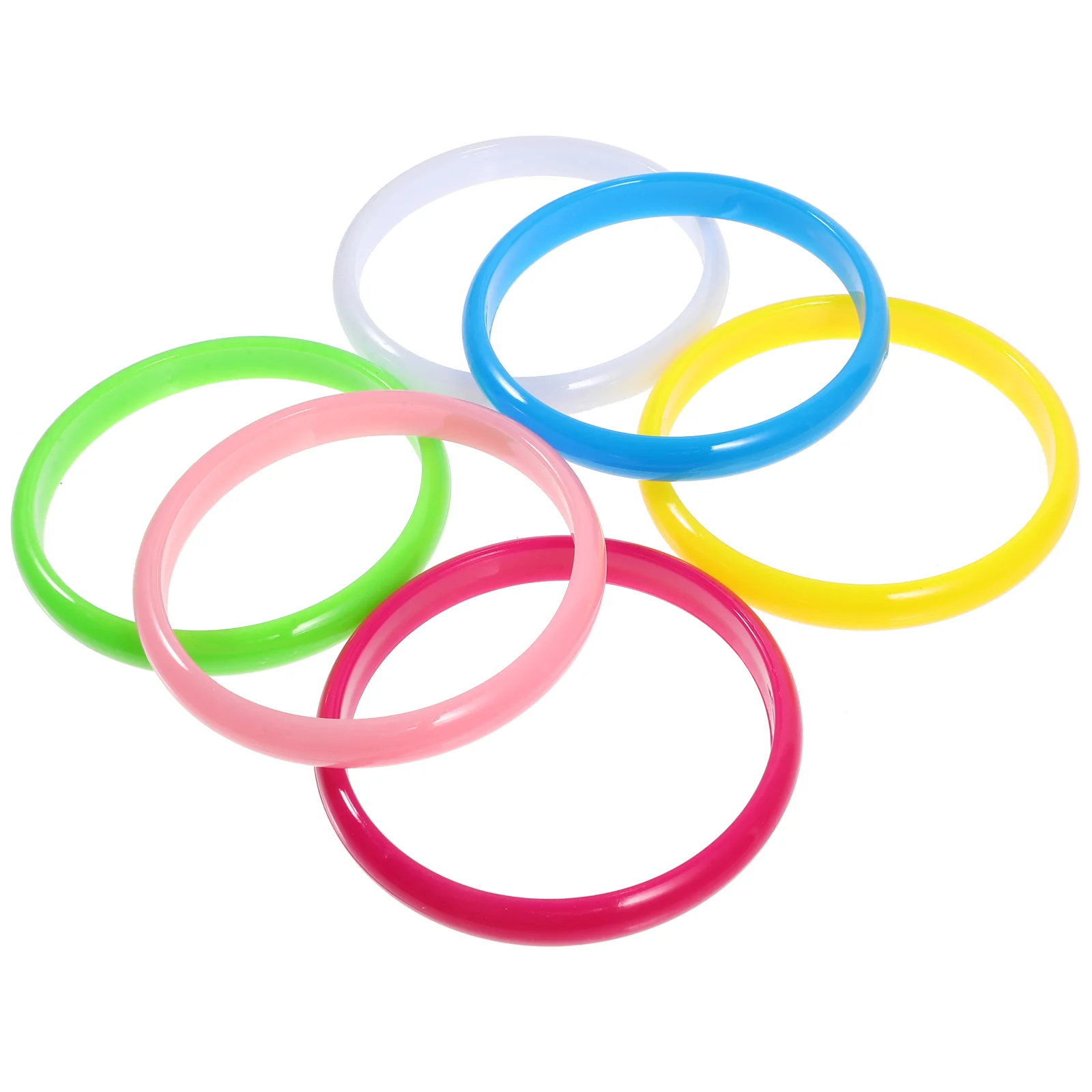 12pcs/set Fashion Plastic Bangle Bracelets Color Bracelet for Women Children Decoration Use plastic bangles