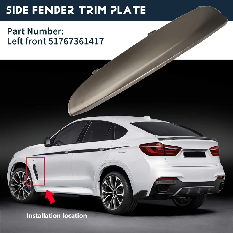 

A33K-Автомобильная накладка на боковую панель воздуховода для BMW X6 F16 2015-2019 35I 35Ix 5Ix 50Ix Декоративная полоса вентиляционного отверстия на переднее крыло