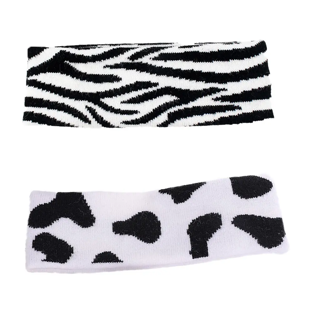 

2pcs Cow-Print Fashion Hairband Elastic Hairband For Adult Youth Wrap Child Fashion Headwear Wrap Hair Accessories