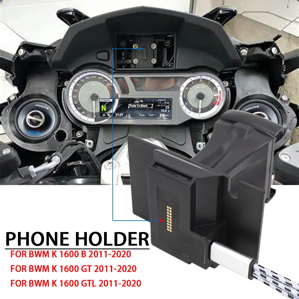 

2021 Mobile Phone Navigation Bracket USB Support Holder Lossless Installation Fits For BMW K1600GT K1600GTL K1600B 2011-2021