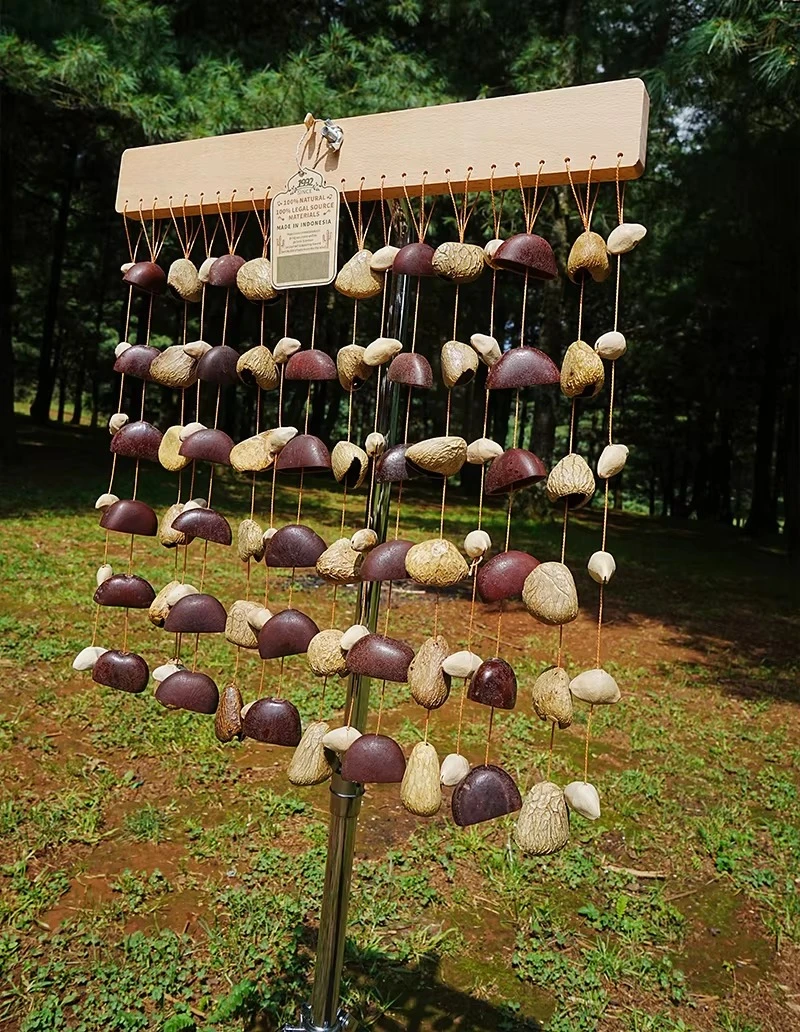 Crystal Bowls Sound Healing Panji Seeds Chimes, Wind Chimes Chacha/Juju/Panji Chimes 16*6pcs