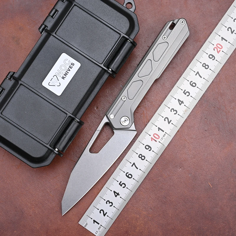 NOC Original DT-03 Bearing Folding Knife VG10 Blade Titanium Alloy Handle Outdoor Camping Hunting Kitchen Fruit Knives EDC Tools