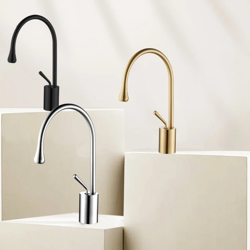 Brushed Gold Basin Faucet Black Faucet Deck Mounted Basin Sink Tap Hot & Cold Mixer Brass Tap for Bathroom Multiple options