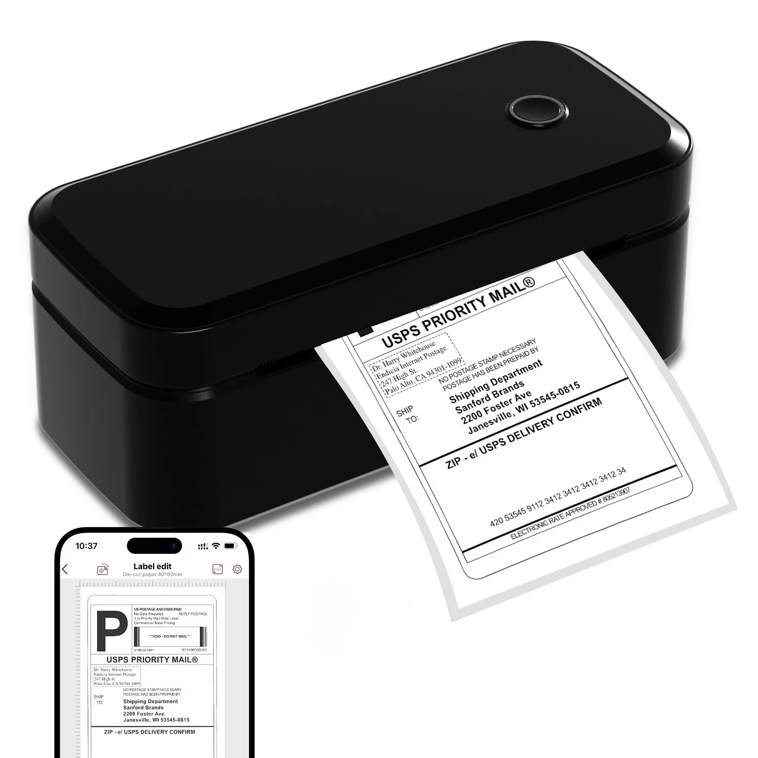 X4 Thermal Label Printer Portable Bluetooth-compatible Printer for Packages Printing Automatic Label Recognition